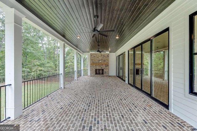 7620 Breeze Bay Rd, Cumming, GA 30041 - view of patio with ceiling fan