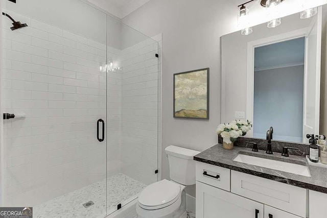 7620 Breeze Bay Rd, Cumming, GA 30041 - full bath featuring a shower stall, toilet, and vanity