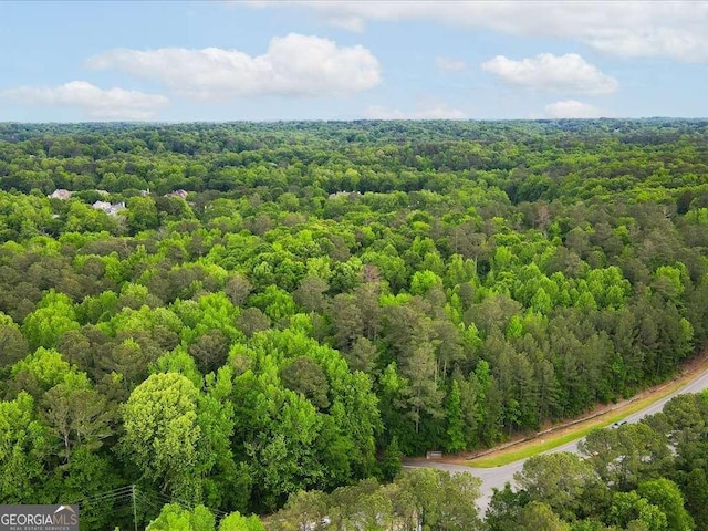 bird's eye view of a heavily wooded area