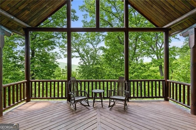 512 Picklesimer Mtn Rd, Morganton, GA 30560 - sunroom with vaulted ceiling