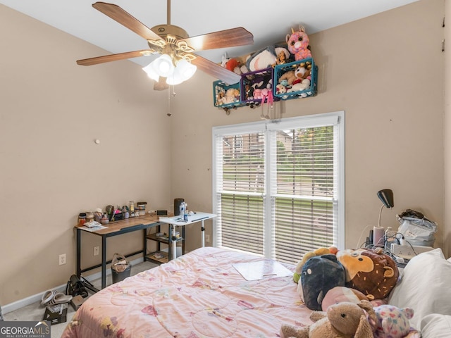 361 Brackin Trce, Grayson, GA 30017 - bedroom featuring carpet, baseboards, and a ceiling fan