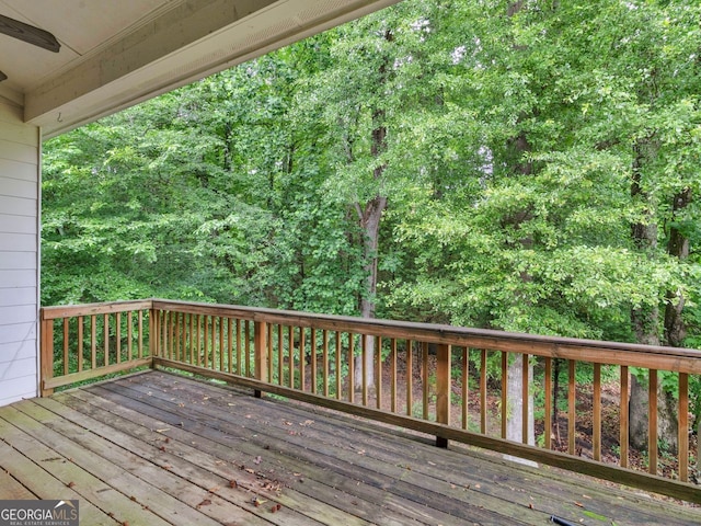 361 Brackin Trce, Grayson, GA 30017 - wooden deck with ceiling fan