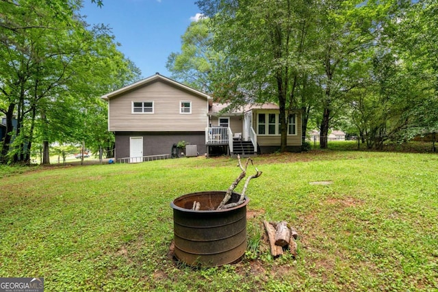 115 S Meadowcliff Cir, Carrollton, GA 30116 - back of property featuring a wooden deck