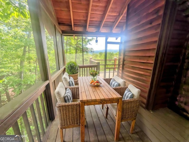 350 Left Turn Unit 15, Blue Ridge, GA 30513 - view of sunroom