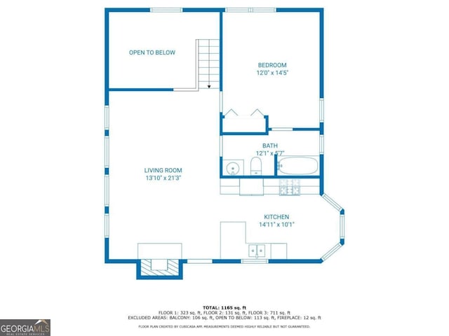 350 Left Turn Unit 15, Blue Ridge, GA 30513 - floor plan / room layout
