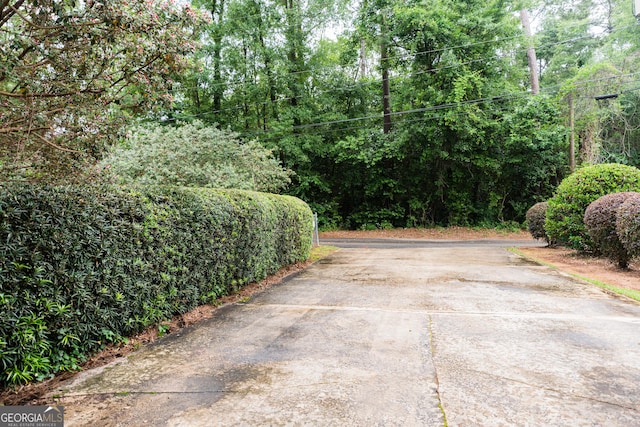 view of concrete road