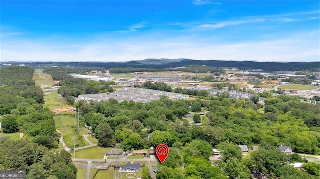 aerial view of a mountainous background