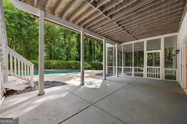 1260 Heards Ferry Rd, Sandy Springs, GA 30328 - view of patio with an outdoor pool