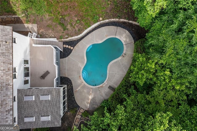 1260 Heards Ferry Rd, Sandy Springs, GA 30328 - aerial view of a pool