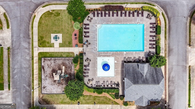 556 Poplar Bnd, Canton, GA 30114 - bird's eye view of a pool area