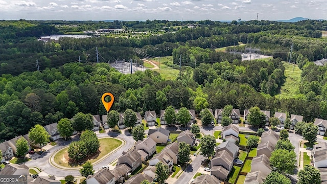 556 Poplar Bnd, Canton, GA 30114 - aerial view of residential area with a heavily wooded area