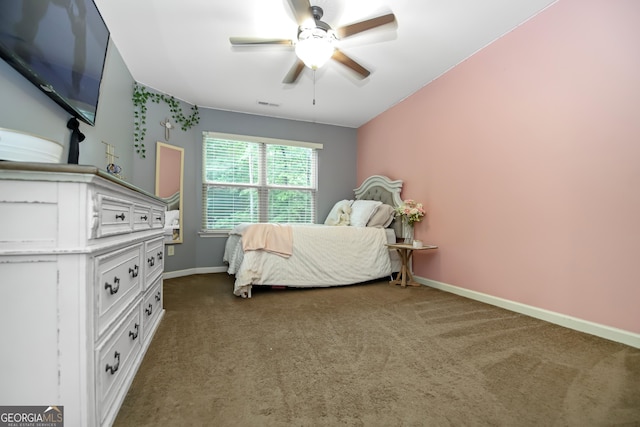 121 Hidden Springs Dr, Lagrange, GA 30240 - carpeted bedroom with baseboards and ceiling fan