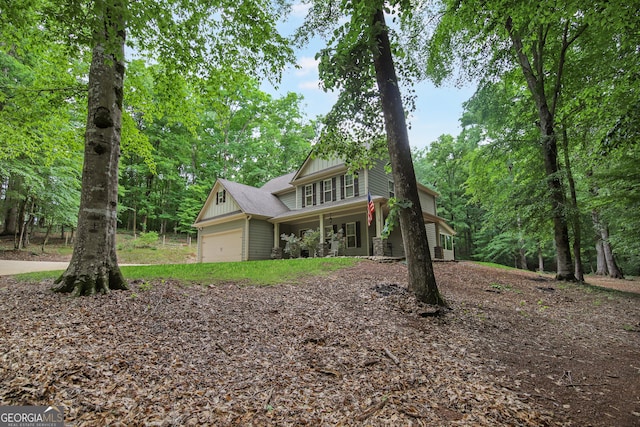 121 Hidden Springs Dr, Lagrange, GA 30240 - view of front of property with a porch and an attached garage