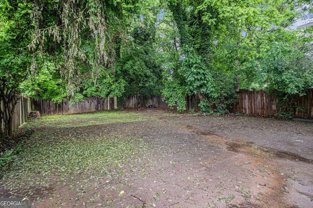 view of fenced backyard