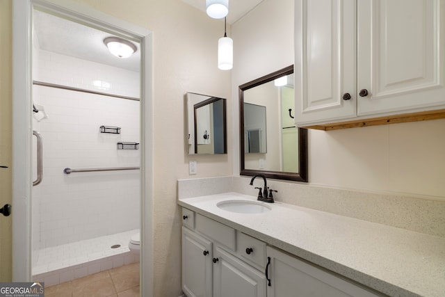 3301 Henderson Mill Rd Unit J1, Atlanta, GA 30341 - bathroom featuring toilet, a shower stall, and vanity