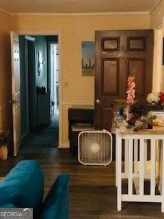 19470 Ga Highway 45, Arlington, GA 39813 - living area with wood finished floors and crown molding