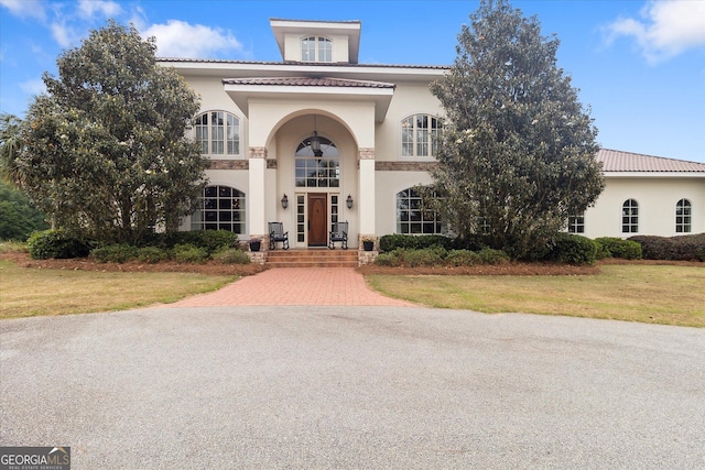 19410 Ga Highway 169, Claxton, GA 30417 - view of front of house with stucco siding and a front lawn