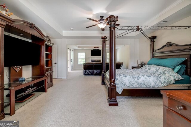 110 Bluegrass Cir, Guyton, GA 31312 - carpeted bedroom with ornamental molding and ceiling fan
