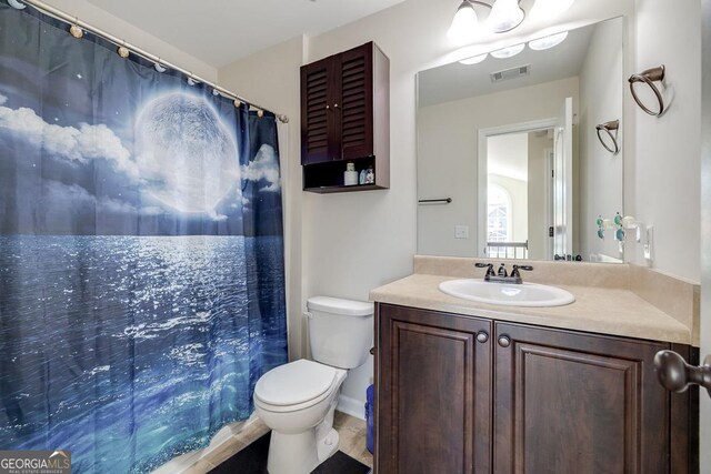 110 Bluegrass Cir, Guyton, GA 31312 - full bath with toilet, vanity, and curtained shower