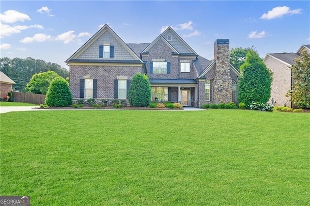 468 Scott Farm Dr, Powder Springs, GA 30127 - craftsman-style home with a chimney
