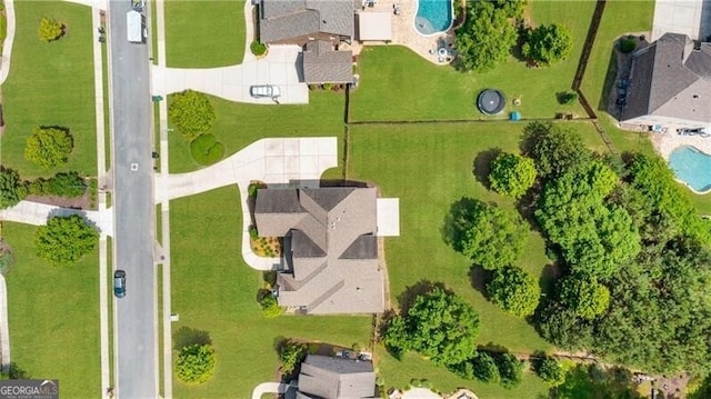 468 Scott Farm Dr, Powder Springs, GA 30127 - bird's eye view of a pool area