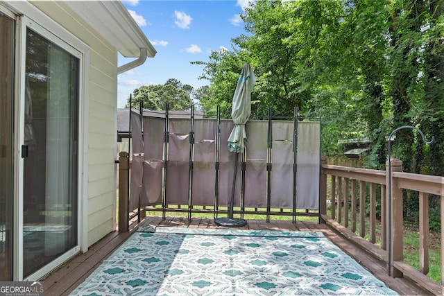 view of wooden deck