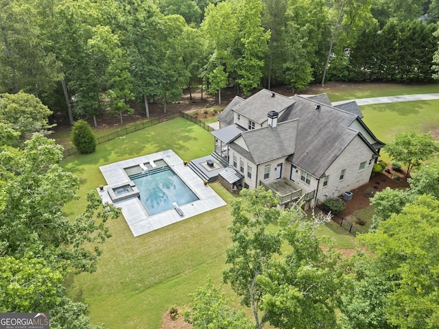 106 Chase Ln, Forsyth, GA 31029 - view from above of property featuring a pool