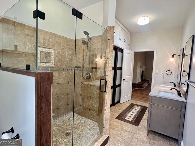 617 Smith St S, Bremen, GA 30110 - bathroom with a stall shower and vanity