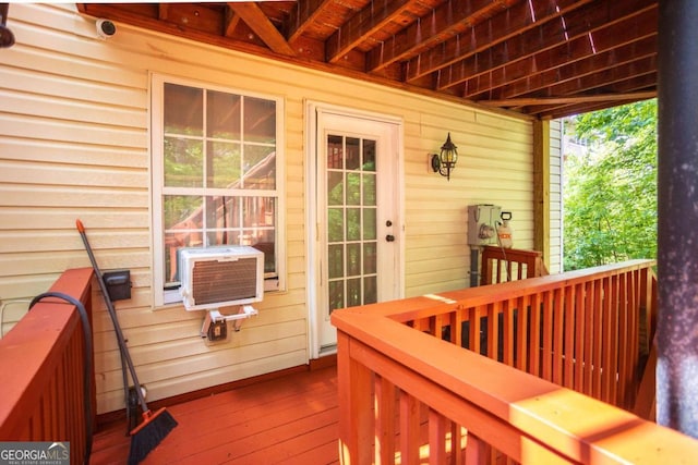 deck with cooling unit
