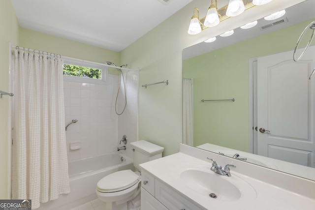 210 Wentworth Ter, Alpharetta, GA 30022 - full bath featuring shower / bathtub combination with curtain, vanity, and toilet