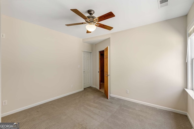 210 Wentworth Ter, Alpharetta, GA 30022 - unfurnished room with ceiling fan, light carpet, and baseboards