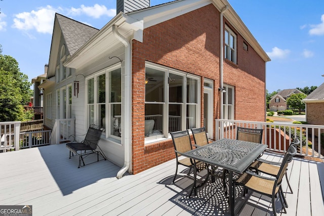 210 Wentworth Ter, Alpharetta, GA 30022 - deck with outdoor dining space