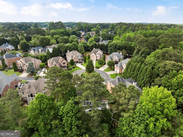 210 Wentworth Ter, Alpharetta, GA 30022 - aerial view of property's location with nearby suburban area and a heavily wooded area