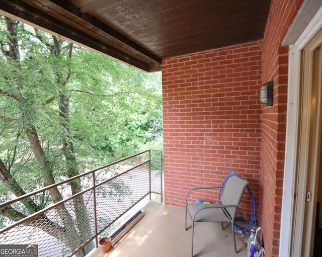 balcony with baseboard heating