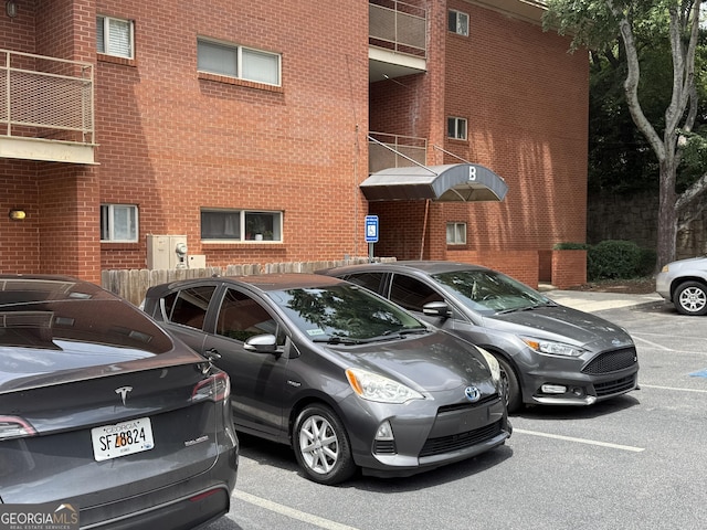 view of uncovered parking lot