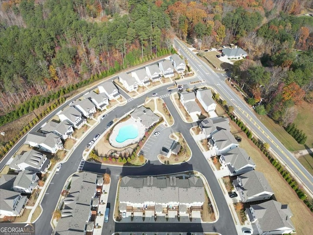 1309 Bennett Creek Ovlk, Suwanee, GA 30024 - view of property location with a pool, a forest, and nearby suburban area