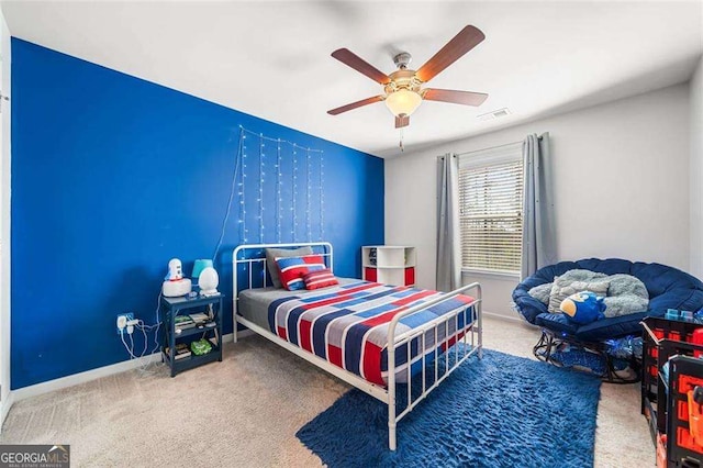 179 Leyland Xing, Dallas, GA 30132 - carpeted bedroom featuring baseboards and a ceiling fan