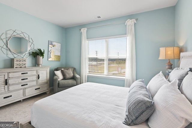 bedroom with carpet floors