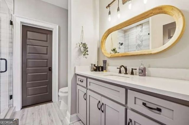 2242 Shoal Creek Rd, Buford, GA 30518 - bathroom featuring vanity and a stall shower
