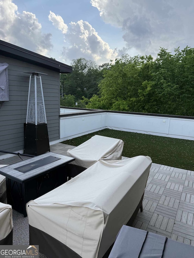 view of patio with an outdoor living space
