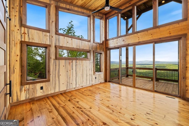 885 Tower Rd, Mineral Bluff, GA 30559 - unfurnished sunroom with lofted ceiling