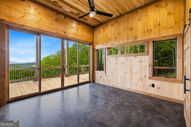 885 Tower Rd, Mineral Bluff, GA 30559 - unfurnished sunroom featuring a mountain view
