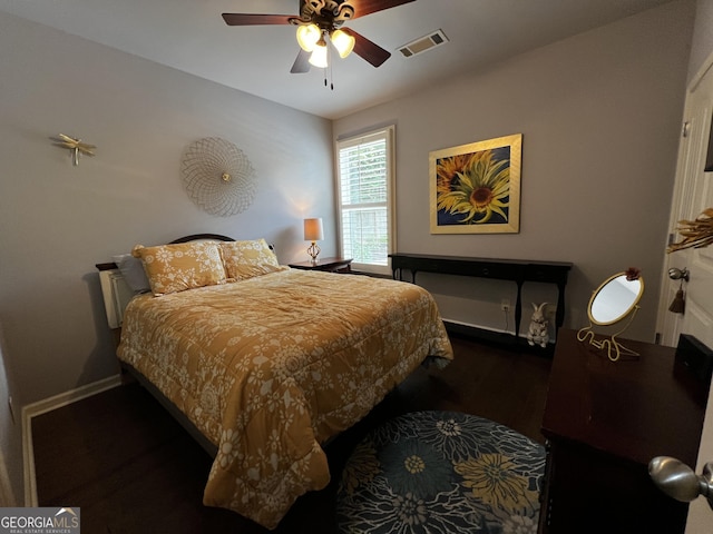 24 Douglas Dr, Jefferson, GA 30549 - bedroom with wood finished floors, baseboards, and ceiling fan