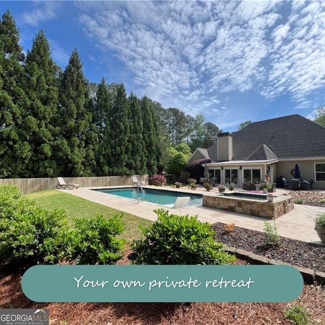 24 Douglas Dr, Jefferson, GA 30549 - view of pool with an in-ground hot tub and a patio