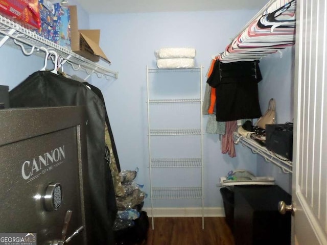 124 Fontenot Dr, Savannah, GA 31405 - walk in closet with wood finished floors