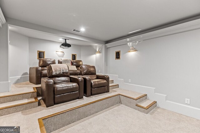 2332 Autumn Maple Dr, Braselton, GA 30517 - carpeted cinema with recessed lighting