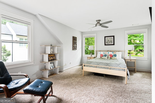 138 Garland Ave, Decatur, GA 30030 - carpeted bedroom with baseboards and a ceiling fan