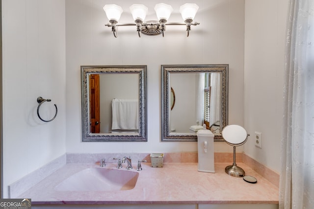 bathroom featuring vanity