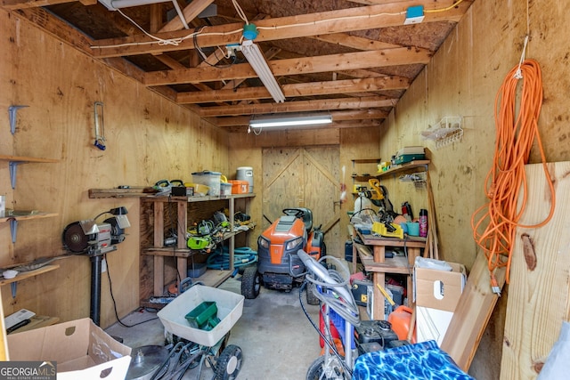view of storage room