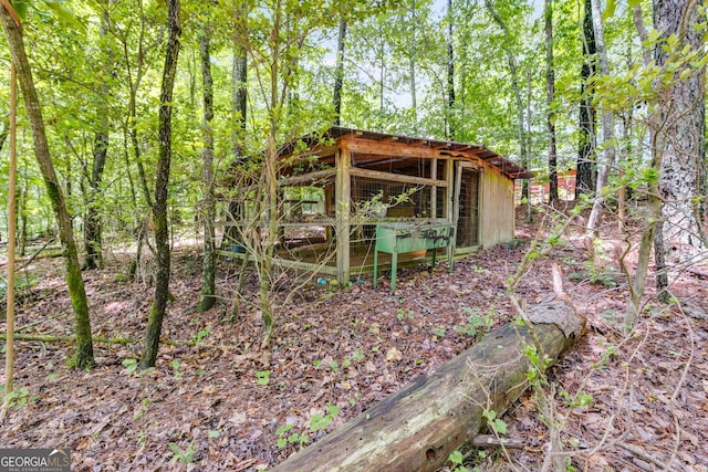view of poultry coop